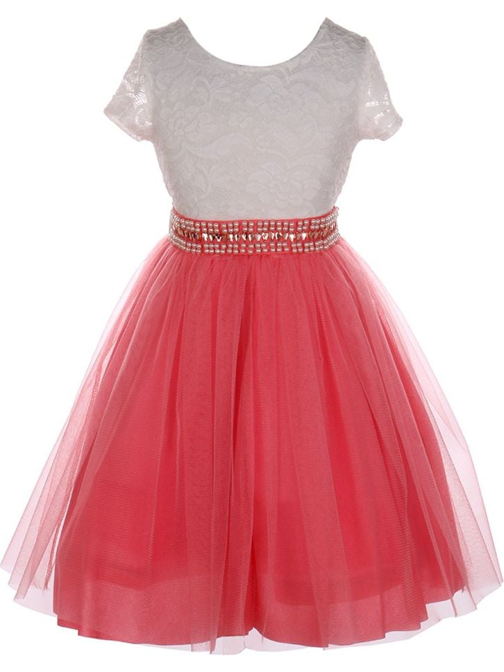 coral junior bridesmaid dresses